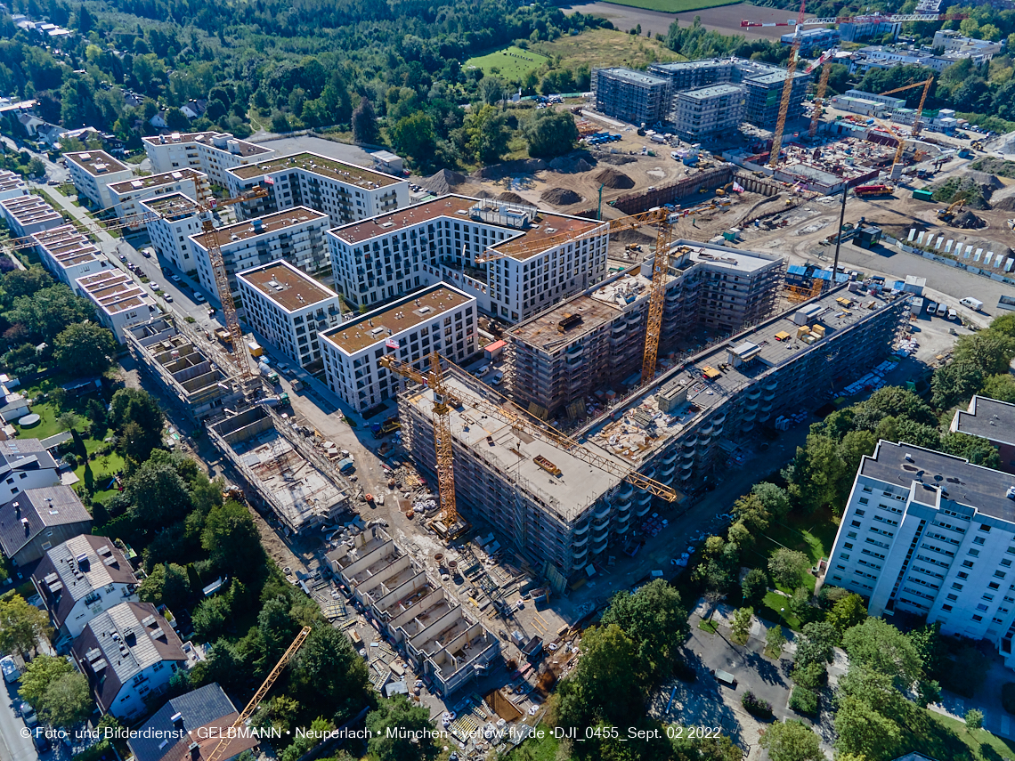 02.09.2022 - Baustelle Alexisquartier und Pandion Verde in Neuperlach